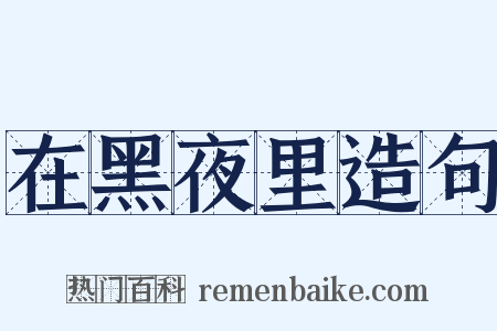 在黑夜里造句是什么意思的图片